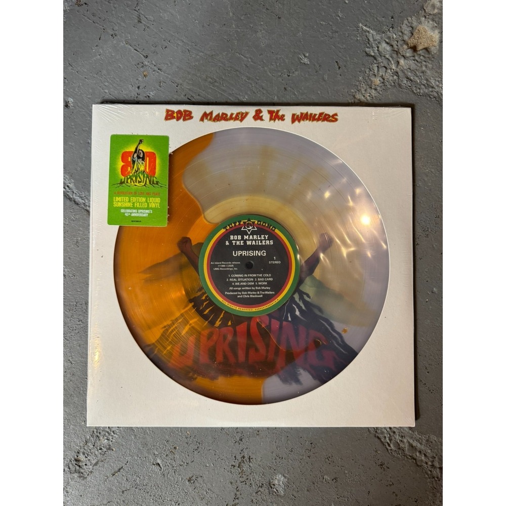 BOB MARLEY "Uprising" Limited Edition Liquid Sunshine Filled Vinyl SEALED #'d